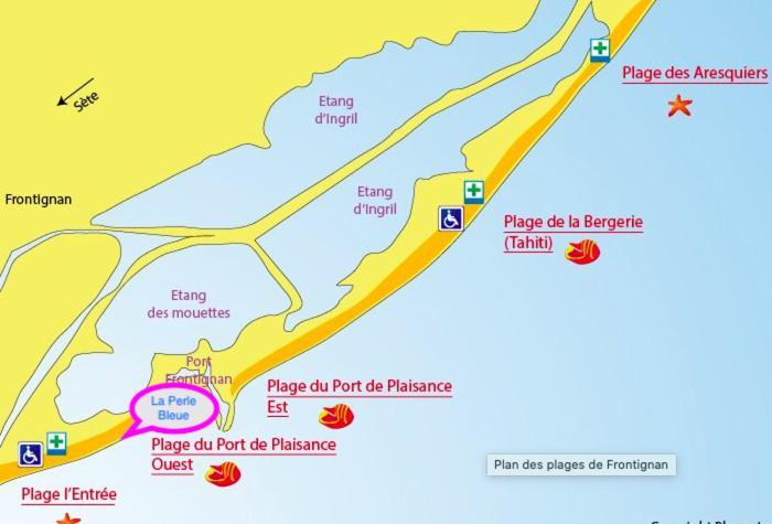 La Perle Bleue, 100 M De La Plage, Parking, Wifi Frontignan Exterior foto